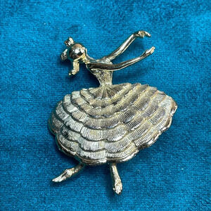 Vintage Dancing Girl Brooch